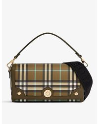 Burberry - Note Coated-canvas Top-handle Bag - Lyst