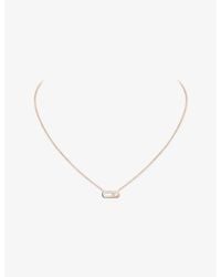 Messika - Move Uno 18Ct And 0.02Ct Diamond Necklace - Lyst