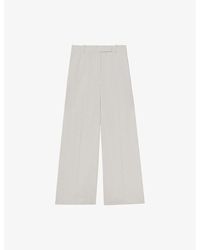 Reiss - Devon Wide-Leg Woven Trousers - Lyst