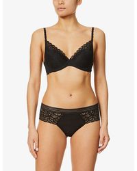 Wacoal - Raffiné Underwired Stretch-Lace Plunge Bra - Lyst