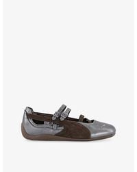 PUMA - Speedcat Leather And Suede Ballet Flats - Lyst
