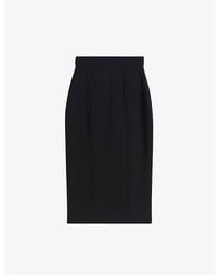 Ted Baker - Raees High-waisted Stretch-crepe Midi Skirt - Lyst