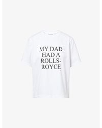 Victoria Beckham - My Dad Had A Rolls-Royce Cotton-Jersey T-Shirt - Lyst