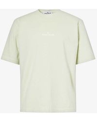 Stone Island - Tinto Terra Brand-print Cotton-jersey T-shirt - Lyst