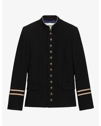 Zadig & Voltaire - Vallo Officer-Collar Stretch-Woven Blazer - Lyst
