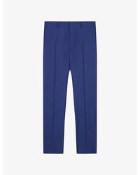 The Kooples - Slim-Leg Centre-Crease Wool Trousers - Lyst