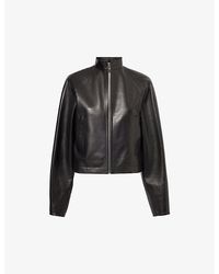 Alaïa - High-neck Regular-fit Leather Jacket - Lyst