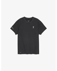 On Shoes - Train-T Brand-Print Stretch-Woven T-Shirt - Lyst