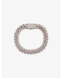 DARKAI - Mini Prong Pavé 18Ct Rose-Plated Brass And Stainless-Steel Bracelet - Lyst
