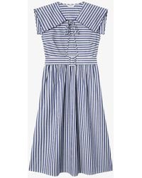 LK Bennett - Beau Stripe Cotton Midi Dress - Lyst