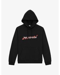 The Kooples - Logo-Print Cotton-Jersey Hoody - Lyst