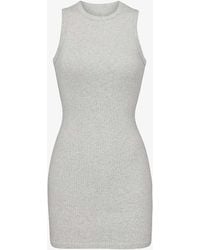 Skims - Slim-fit Scoop-neck Stretch-cotton Mini Dress X - Lyst