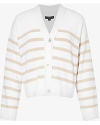 Rails - Geneva Striped Cotton And Recycled Polyester-blend Knitted Cardigan - Lyst