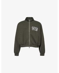 Cole Buxton - Funnel-Neck Embroidered-Logo Cotton-Knit Track Jacket - Lyst