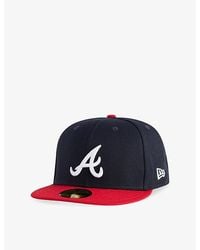 KTZ - 59Fifty Atlanta Braves Authentic On Field Home Woven Baseball Cap - Lyst