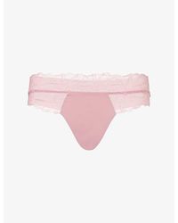 Calvin Klein - Perfectly Fit Stretch-Lace Thong - Lyst