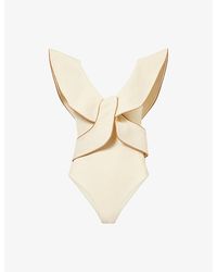 Johanna Ortiz - Beaches Ruffle-Trim Crinkle Swimsuit - Lyst