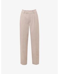House Of Cb - Hayden Wide-Leg Mid-Rise Stretch-Woven Trousers - Lyst