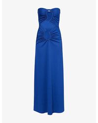 Christopher Esber - Paisley Disconnect Cutout Strapless Jersey Maxi Dress - Lyst