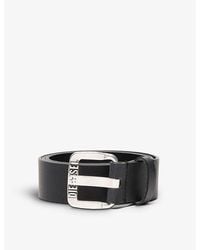 DIESEL - B-Star Ii Logo-Embossed Leather Belt - Lyst
