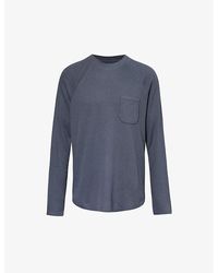 PAIGE - Baseball Patch-pocket Stretch Cotton-blend T-shirt - Lyst