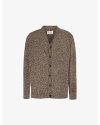 Maison Margiela - Chunky-knit V-neck Wool-blend Cardigan - Lyst