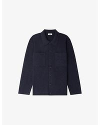 Sandro - Long-Sleeved Chest-Pocket Stretch-Knit Jacket - Lyst