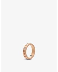 BVLGARI - B.Zero1 18Ct Rose- And 0.04Ct Diamond Ring - Lyst