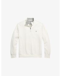 Polo Ralph Lauren - Logo-Embroidered Half-Zip Jersey Sweatshirt - Lyst