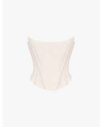 House Of Cb - Genevieve Corseted Satin Top - Lyst