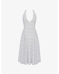 House Of Cb - Solada Floral-Pattern Woven Midi Dress Xs (A-C Cup) - Lyst