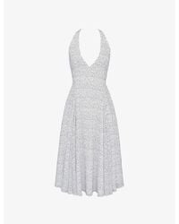 House Of Cb - Solada Floral-Pattern Woven Midi Dress Xs (A-C Cup) - Lyst