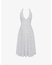House Of Cb - Solada Floral-Pattern Woven Midi Dress Xs (A-C Cup) - Lyst