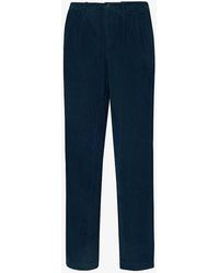 Sunspel - Tapered-leg Regular-fit Cotton-corduroy Trousers - Lyst