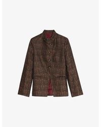 Zadig & Voltaire - Verysa Stand-Collar Paisley Stretch-Woven Blazer - Lyst