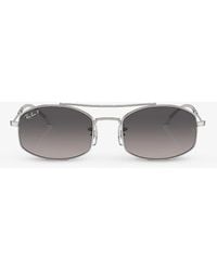 Ray-Ban - Rb3719 Oval-frame Metal Sunglasses - Lyst