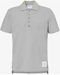 Thom Browne - Striped-trim Relaxed-fit Cotton Polo Shirt - Lyst