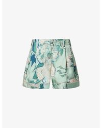 Givenchy - Floral-Print Pyjama-Style Silk Shorts - Lyst