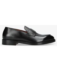 Zegna - Torino Tonal-stitching Leather Loafers - Lyst