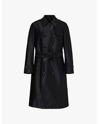 Tom Ford - Spread Collar Detachable-Belt Regular-Fit Wool And Silk-Blend Coat - Lyst