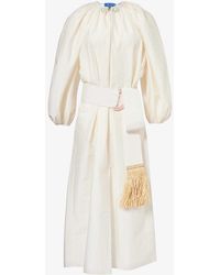 Nackiyé - Grand Bazaar Pleated Cotton-blend Maxi Dress - Lyst