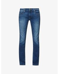PAIGE - Federal Straight-leg Mid-rise Stretch-denim Jeans - Lyst