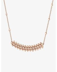 Cartier - Clash De 18Ct Rose- And 0.20Ct Brilliant-Cut Diamond Pendant Necklace - Lyst