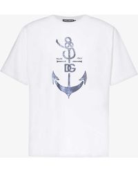 Dolce & Gabbana - Anchor Graphic-print Cotton-jersey T-shirt - Lyst
