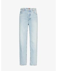 FRAME - Le Mec Straight-leg High-rise Recycled-cotton Jeans - Lyst