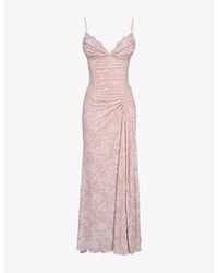 House Of Cb - Sabrine Embellished Stretch-Jersey Maxi Dress - Lyst