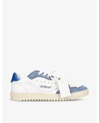 Off-White c/o Virgil Abloh - 5.0 Panelled Leather And Woven Low-top Low-top Trainers - Lyst