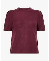ME+EM - Pouf-Sleeve Wool And Cashmere Blend Knit Top - Lyst