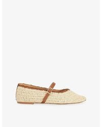Dune - Haloha Raffia Mary-Jane Flats - Lyst