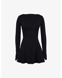 House Of Cb - Francesca Long-Sleeve Stretch-Woven Mini Dress - Lyst